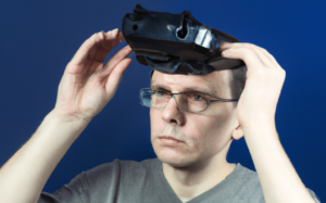 vr headset and glasses